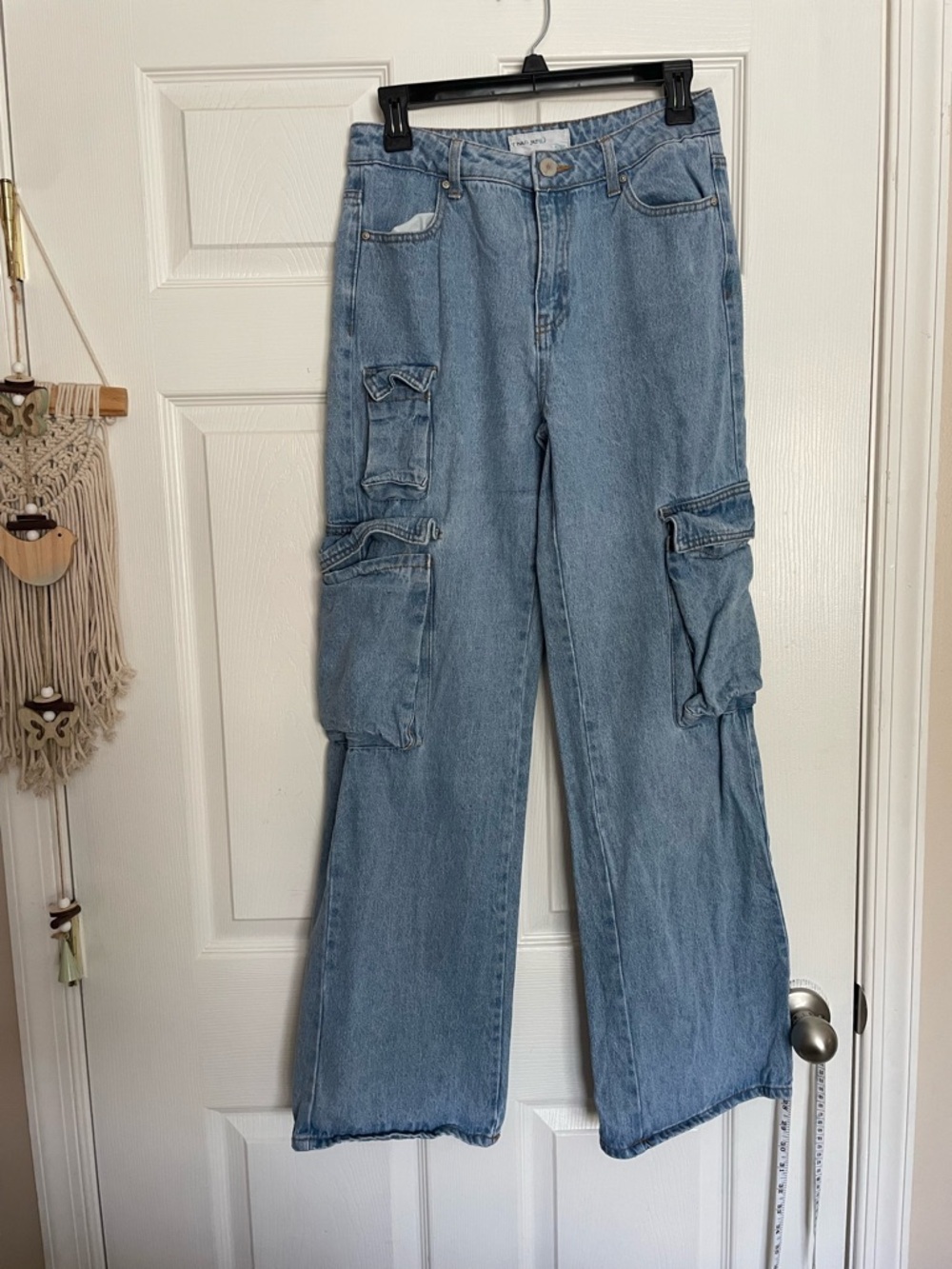 Banjara Women’s 5/26 Light Blue Cargo Wide-Leg Women’s Jeans 100% Cotton